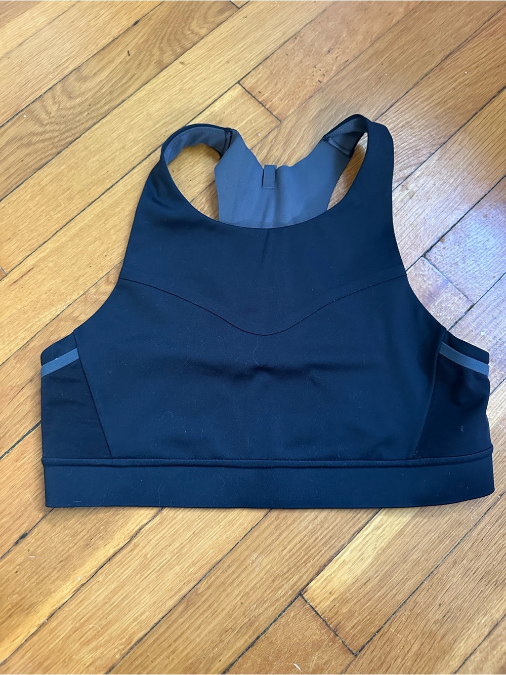 Brooks Black High-Neck Racerback Sports Bra